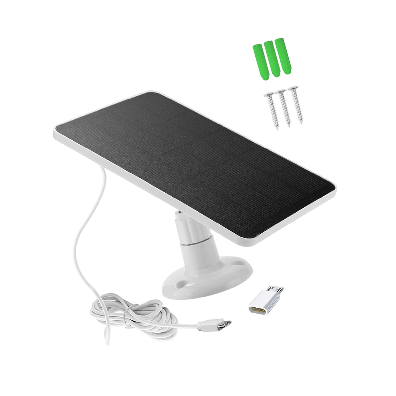 Efficient Solar Electrical Supply for Low Electricity Security Equipment Highlighting USB to Tiny USB Link and IP65 Security Device Device