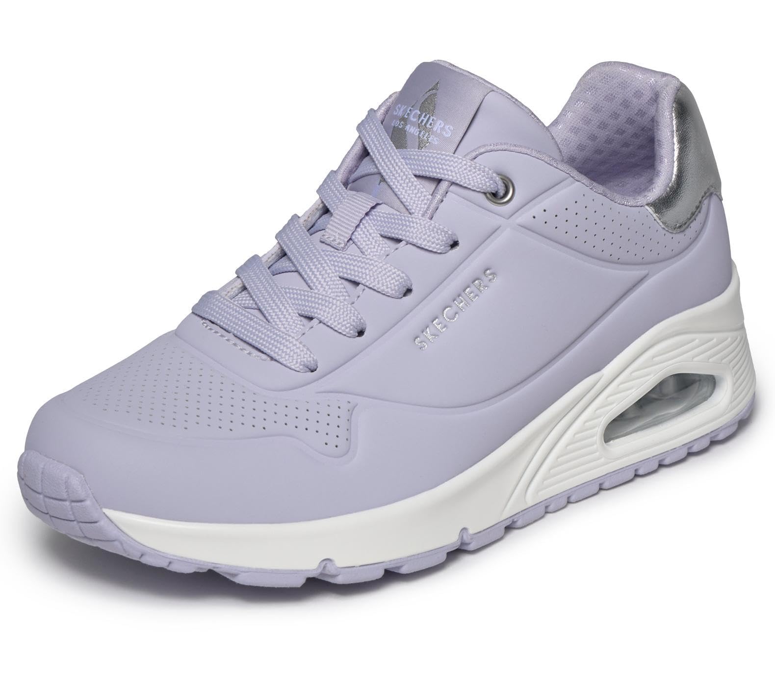 Skechers Women's Uno Golden Air Sneaker, Lilac Durabuck/Mesh Trim, 5.5 UK