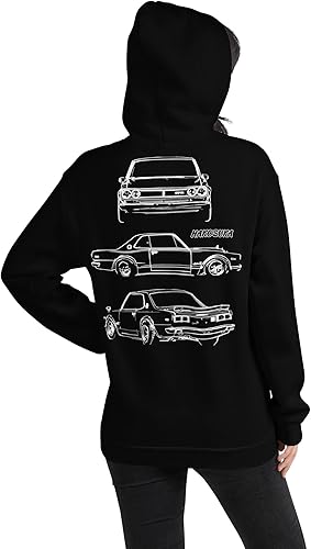 Miniatura 3 de 1971 Datsun Skyline GTX Hakosuka GT-R JDM Collector Car Sudadera con capucha unisex