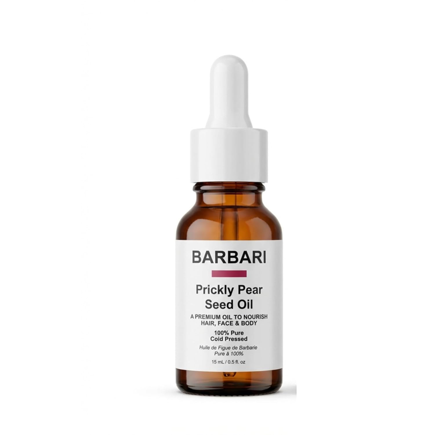 BARBARI Prickly Pear Oil – Hydrating & Revitalizing Face, Hair & Body | Luxury Generally Used on Face, Supports Skin Elasticity & Radiance, Multi-Purpose (30ml)