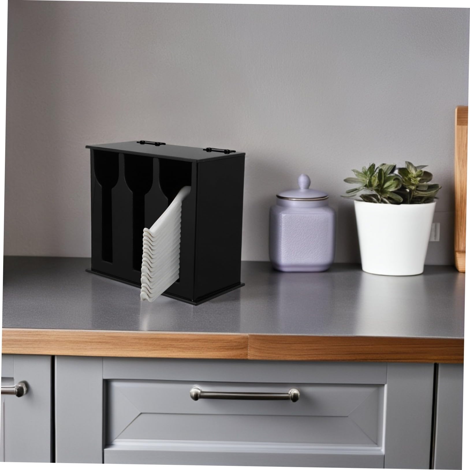 Organizador de Cubertería Acrílico con Compartimentos para Cocina Porta Cucharas con Función de Drenaje para Encimera Soporte para Utensilios Restaurante o Hogar