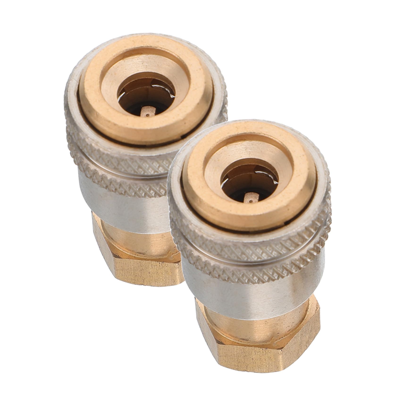 Ciieeo 2pcs Heavy Duty Brass Tire Air Chuck with Locking Mechanism Quick Connect Tire Inflation Accessory for Cars Trucks Motorcycles Durable and Easy to Use Design