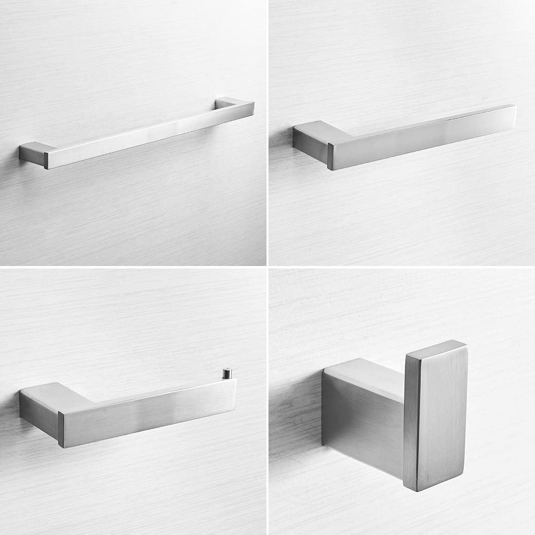 Adrinfly Bathroom Hardware Set, Brushed Nickel 4-Pieces Bathroom Accessories Set