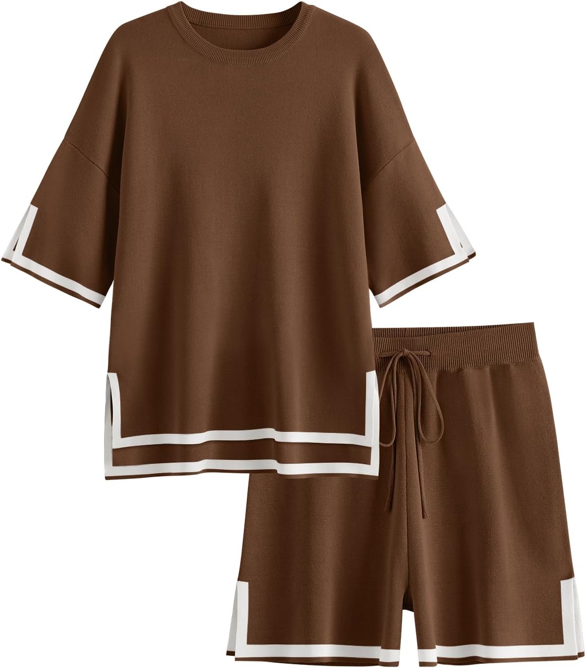 LILLUSORY 2 Piece Sets for Women Summer 2026 Two Piece Matching Lounge Sets Short Casual Outfits Cute Vacation Clothes
