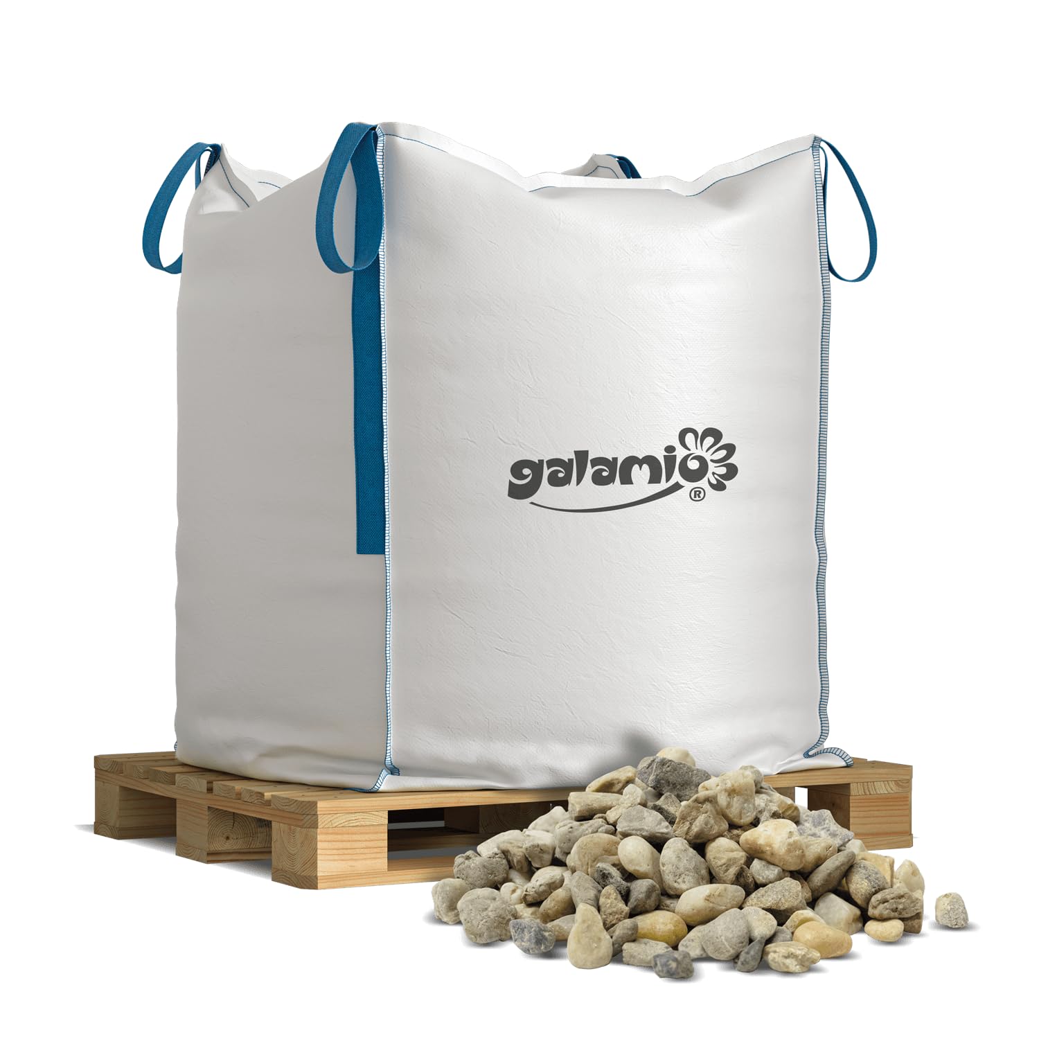 Buntkies Zierkies Edelkies Gartenkies Quarzkies Dekosteine Ziersteine Kieselsteine Flusskiesel Steine Kies Bunt 8-16mm 500kg BigBag / 1 Palette