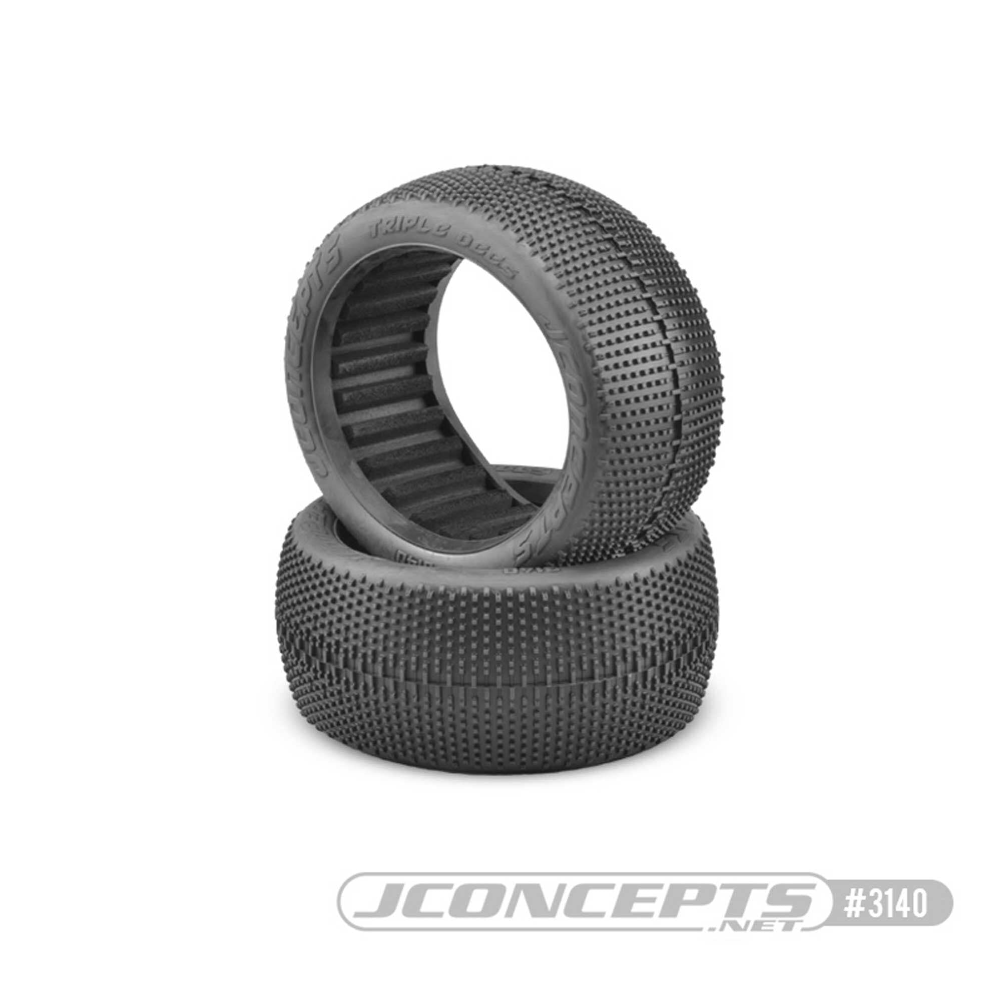 J Concepts Inc. 1/8 Triple Dees Tires, Blue Compound, 4.0": Truck (2), JCO314001