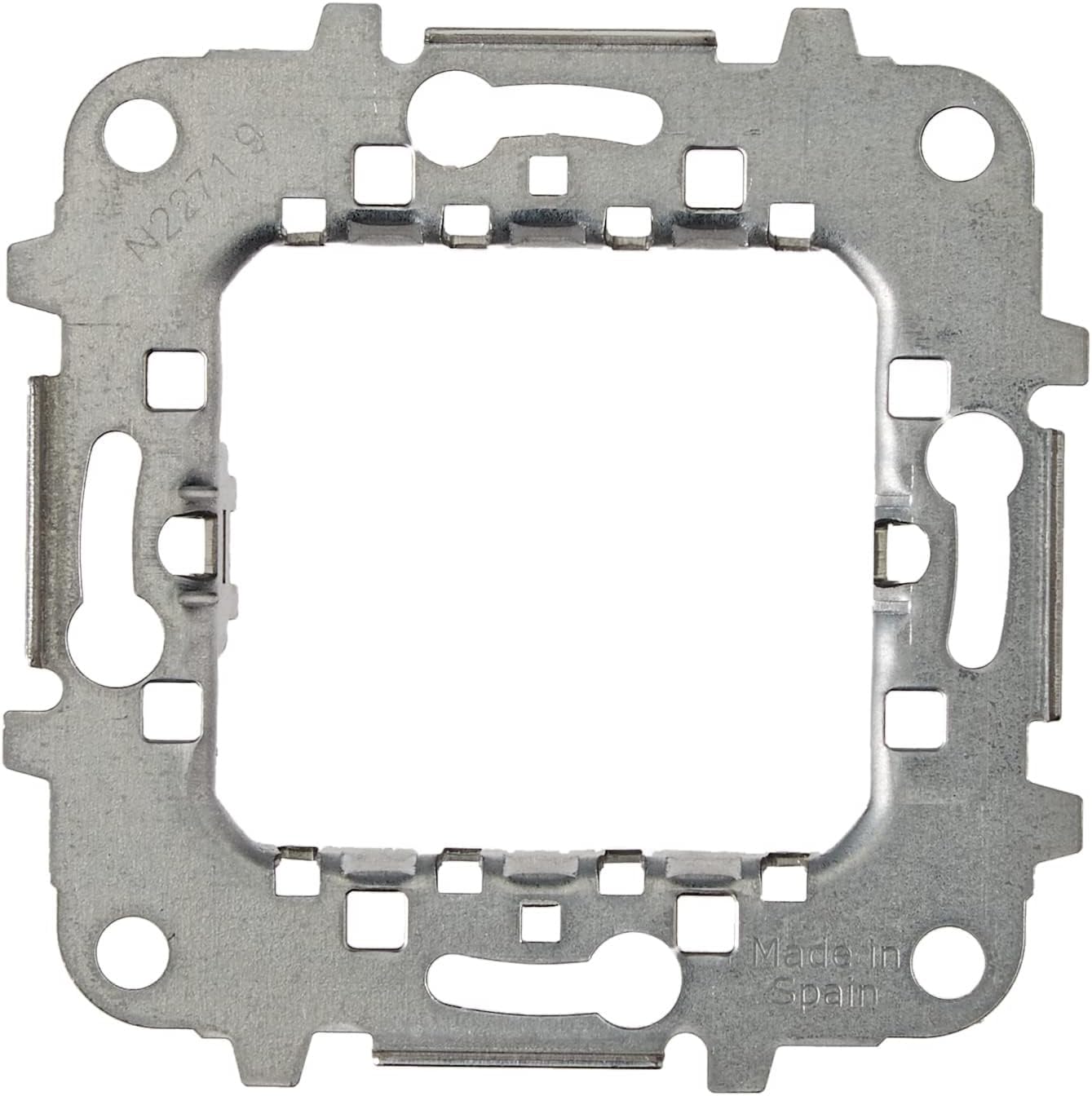 RASMACOR | Pack de 5 Bastidores para mecanismos Niessen Zenit | Bastidor empotrar metálico | Sin Garras | Ref N2271.9 | Pack 5 unidades