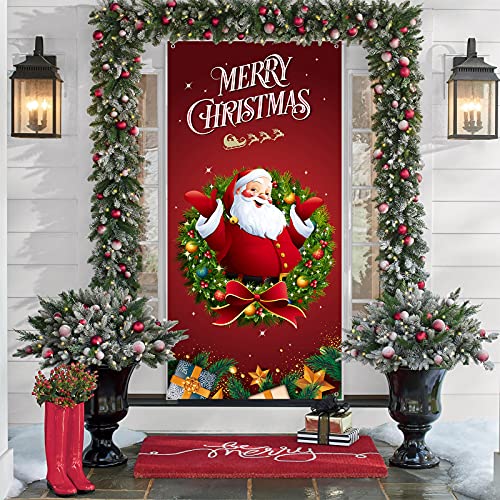 Christmas Party Decorations, Large Merry Backdrop Banner - Image 3