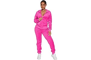 yidengymx Womens 2 Piece Velour Tracksuit Two Piece Soft Velvet Hooded Outfits...