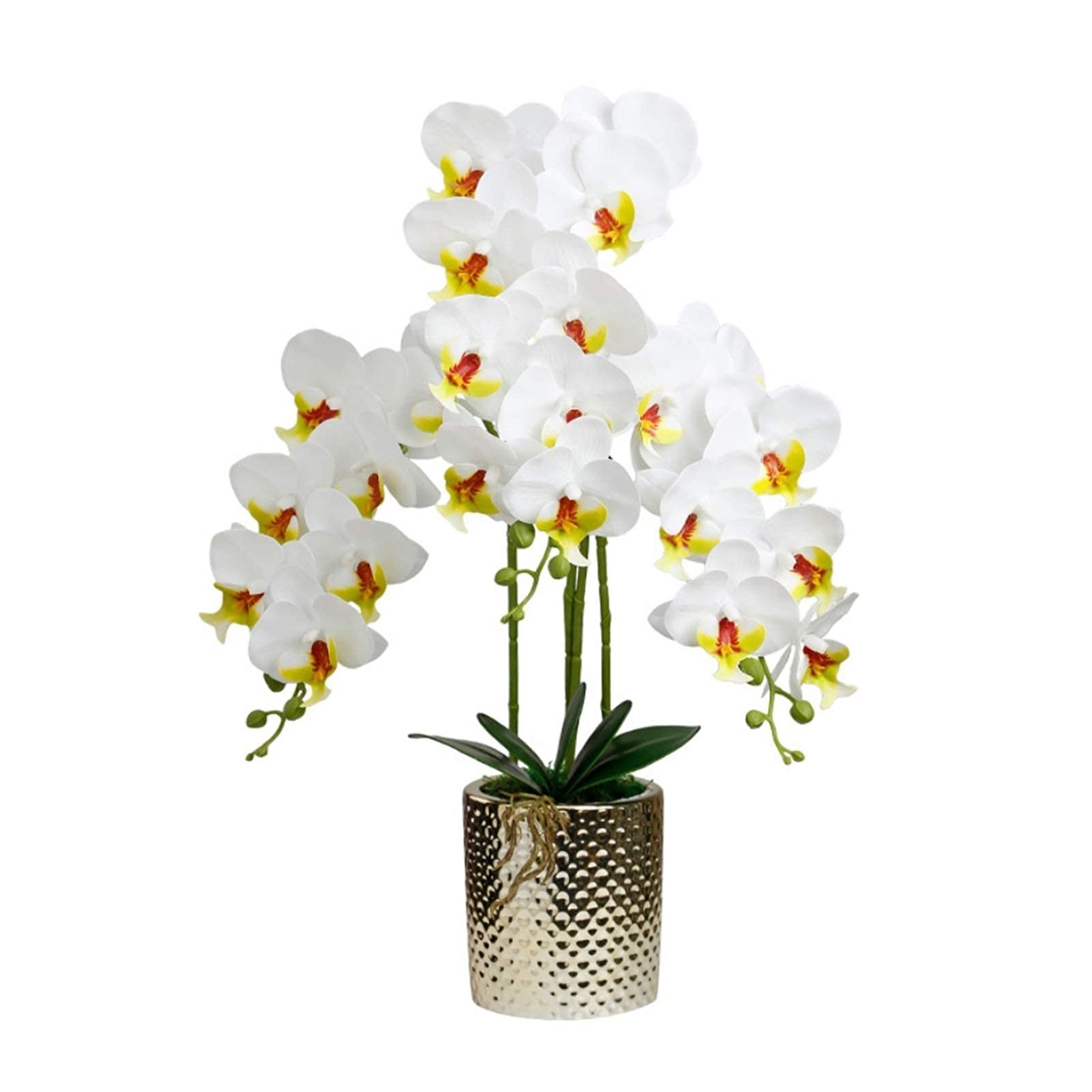 DFGHNBVC Artificial Flowers With Vase Colorful Orchid Bonsai Fake Phalaenopsis Planter For Centerpieces Arrangements Decoration Beautiful Artificial Flowers And Vas