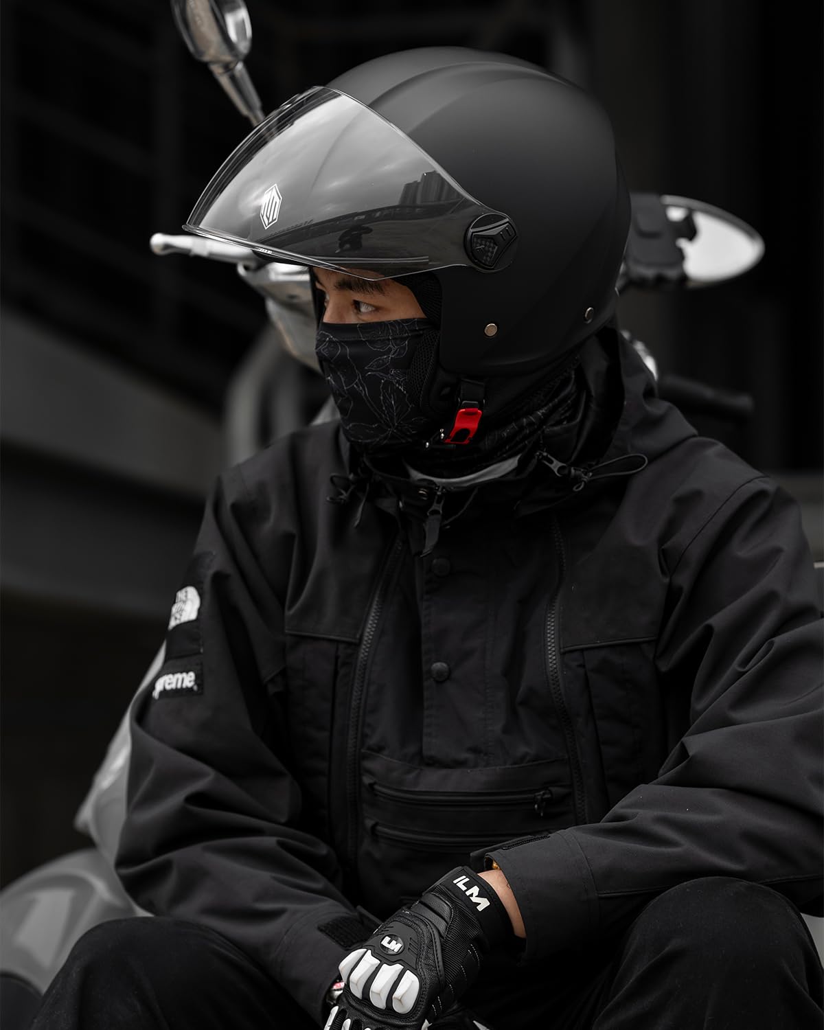 ILM Casco Moto Jet con Visiera Vintage Donna Uomo Scooter Vespa Omologato ECE,Modello 506