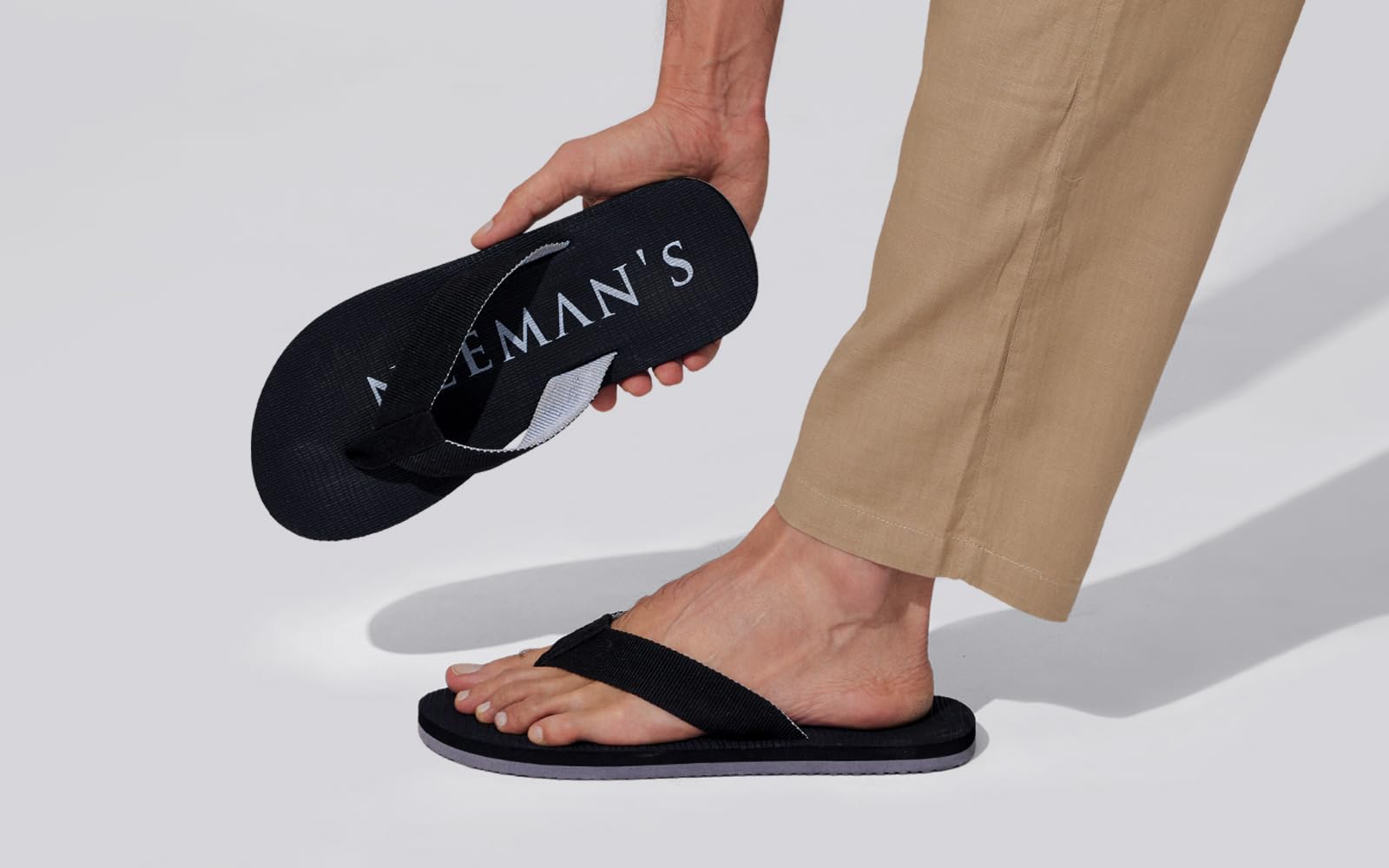 Neeman's The Humble Flips for Men | Orthopedic Cushioned Slippers | Anti-Skid Bathroom Chappal for Wet Floors | Lightweight Indoor Outdoor Daily Wear Chappal