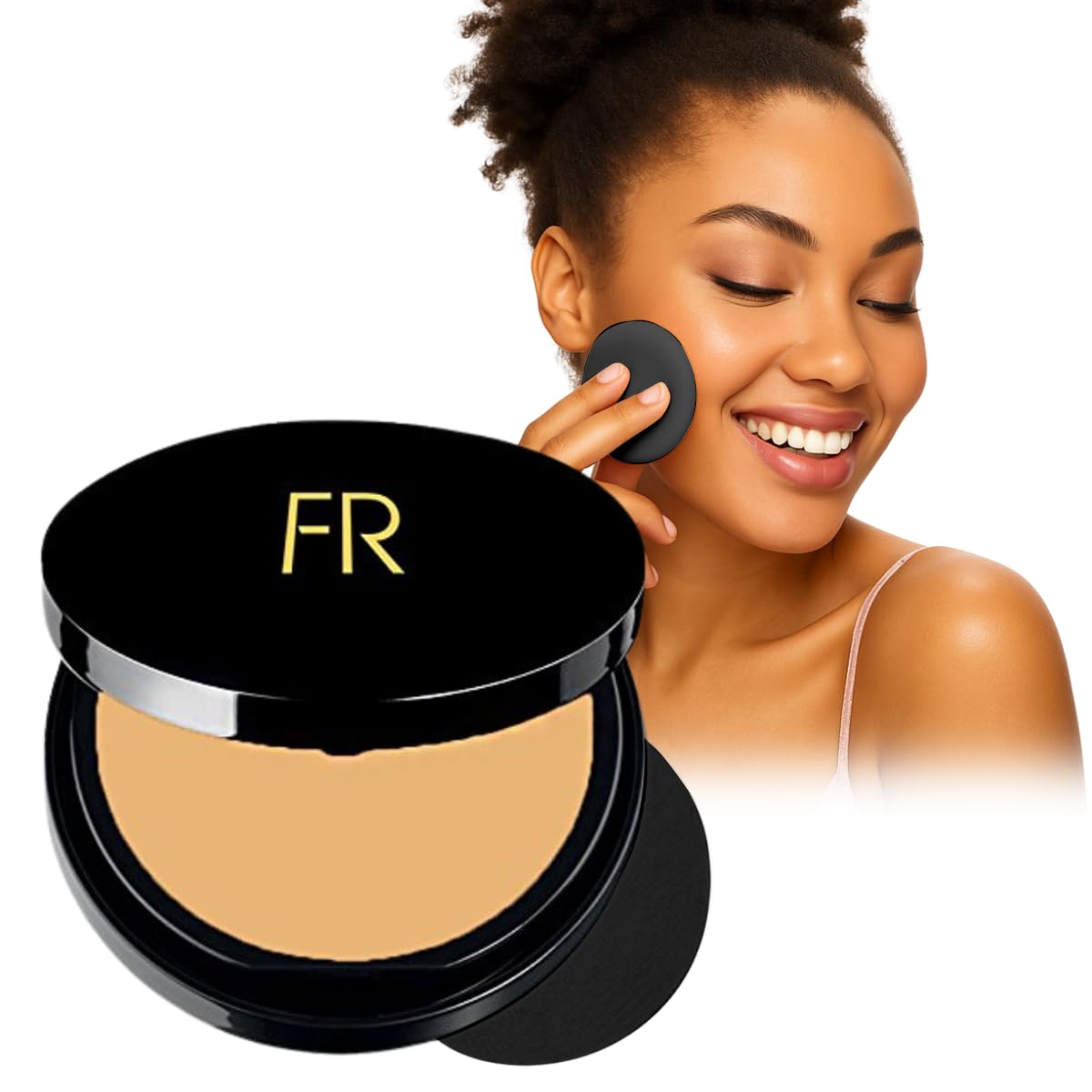 - Luxury Oil Blotting Pressed Powder by Flori Roberts, Long Lasting Oil and Shine Control, Flawless Complexion for Women of Color or Deeper Skin Tones
