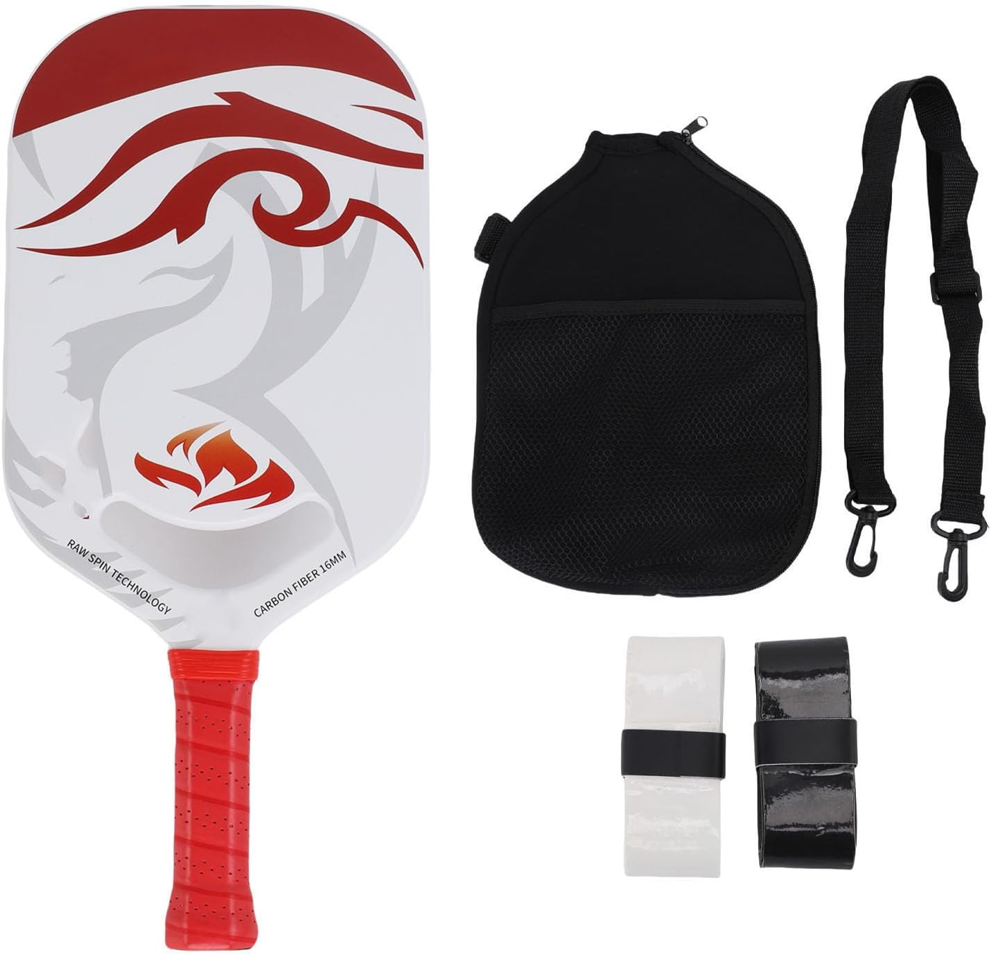 Paddles, 16mm Premium Racket, with Dragon Pattern for Power & Control, Vibration Dampening System, Ideal for Competitive Play