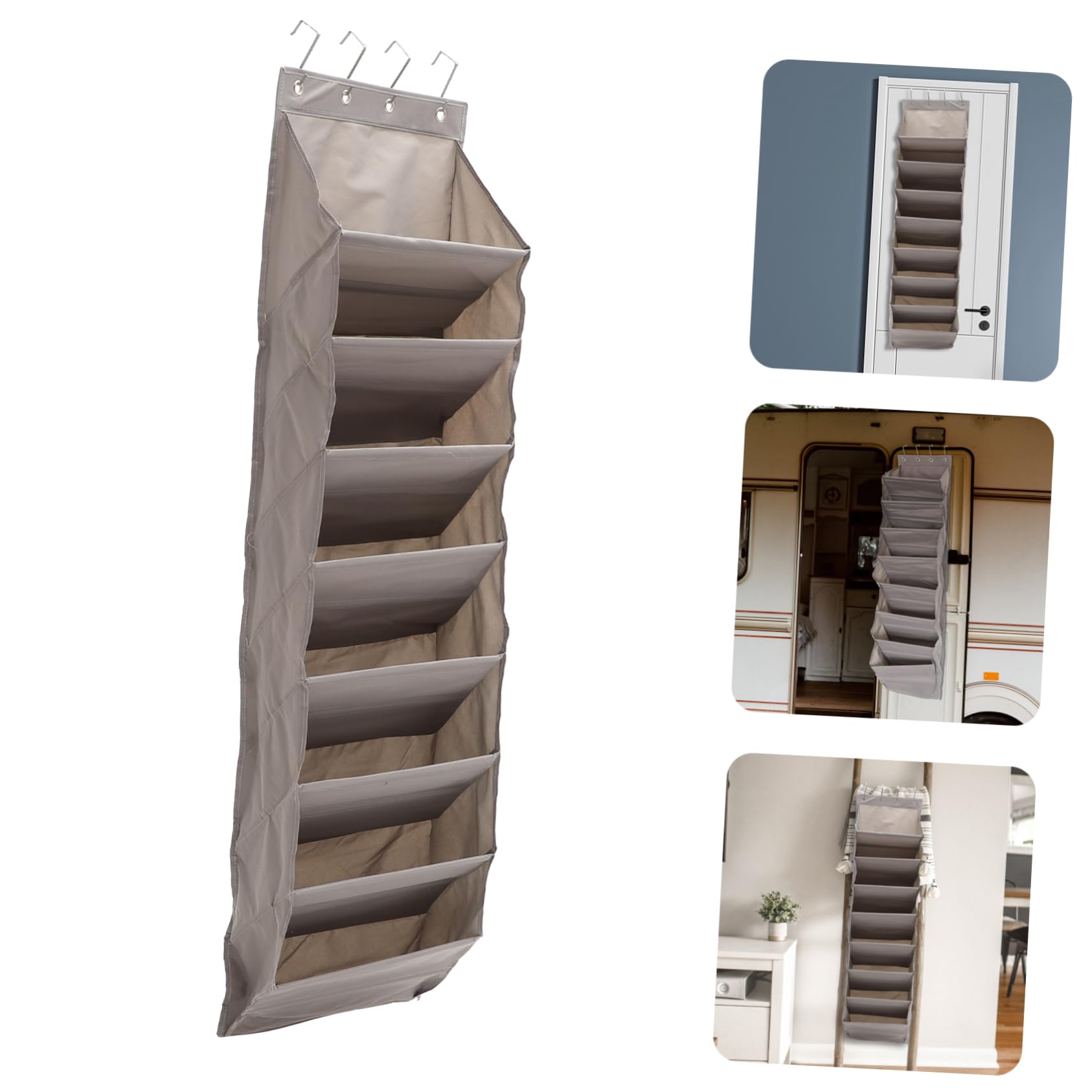 SOLUSTRE Wall Hanging Schuhorganizer zum Aufhängen an Tür 8-lagige Oxford Stoff Aufbewahrungstasche Leicht und Robust für Zuhause