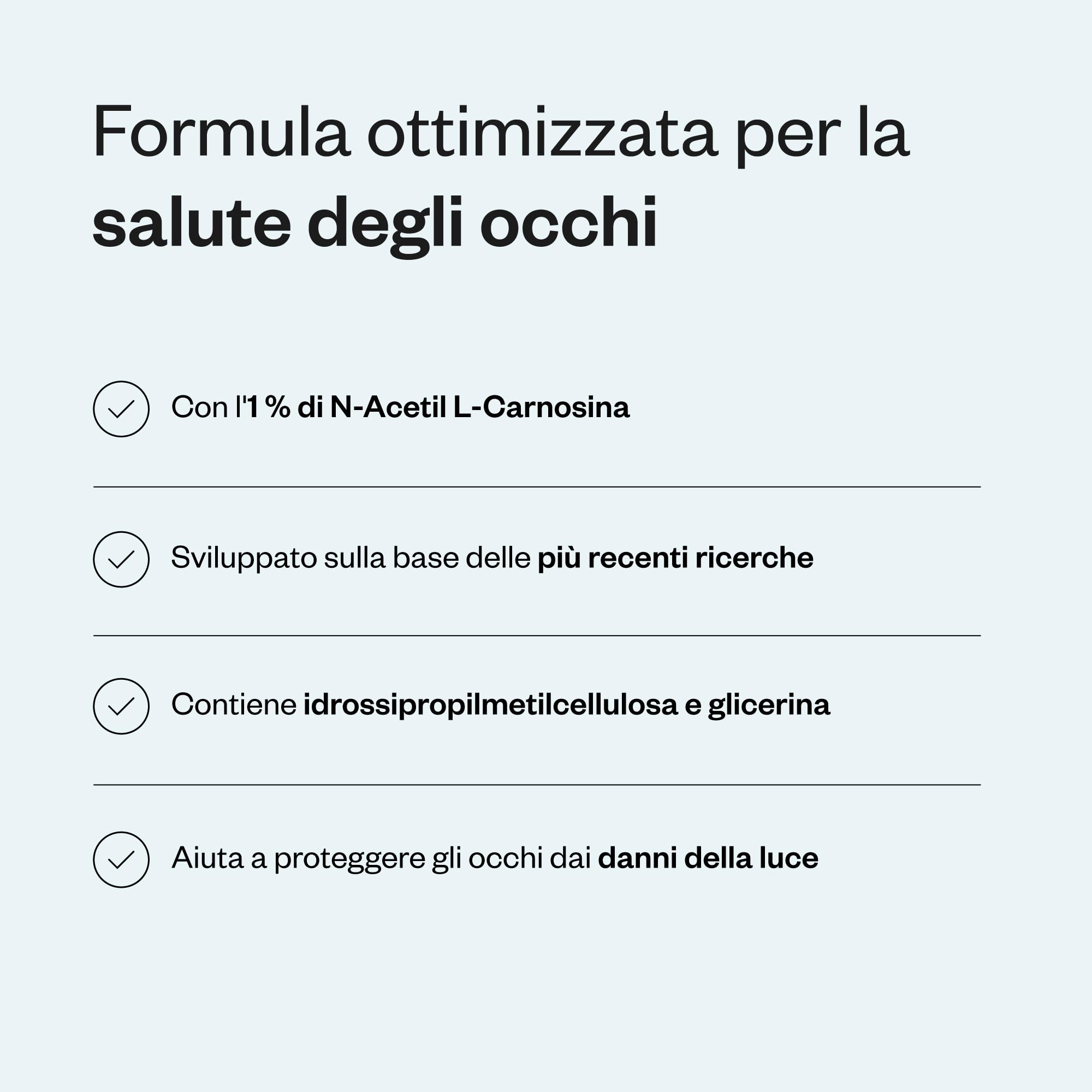 Supersmart - Smart Eyes™ - Gocce per gli Occhi con l' 1% di N-acetil L-carnosina - Aiuta a Prevenire gli Occhi Secchi, le Irritazioni e le Cataratte | No-OGM & Gluten Free - 2 Contenitori da 5 ml
