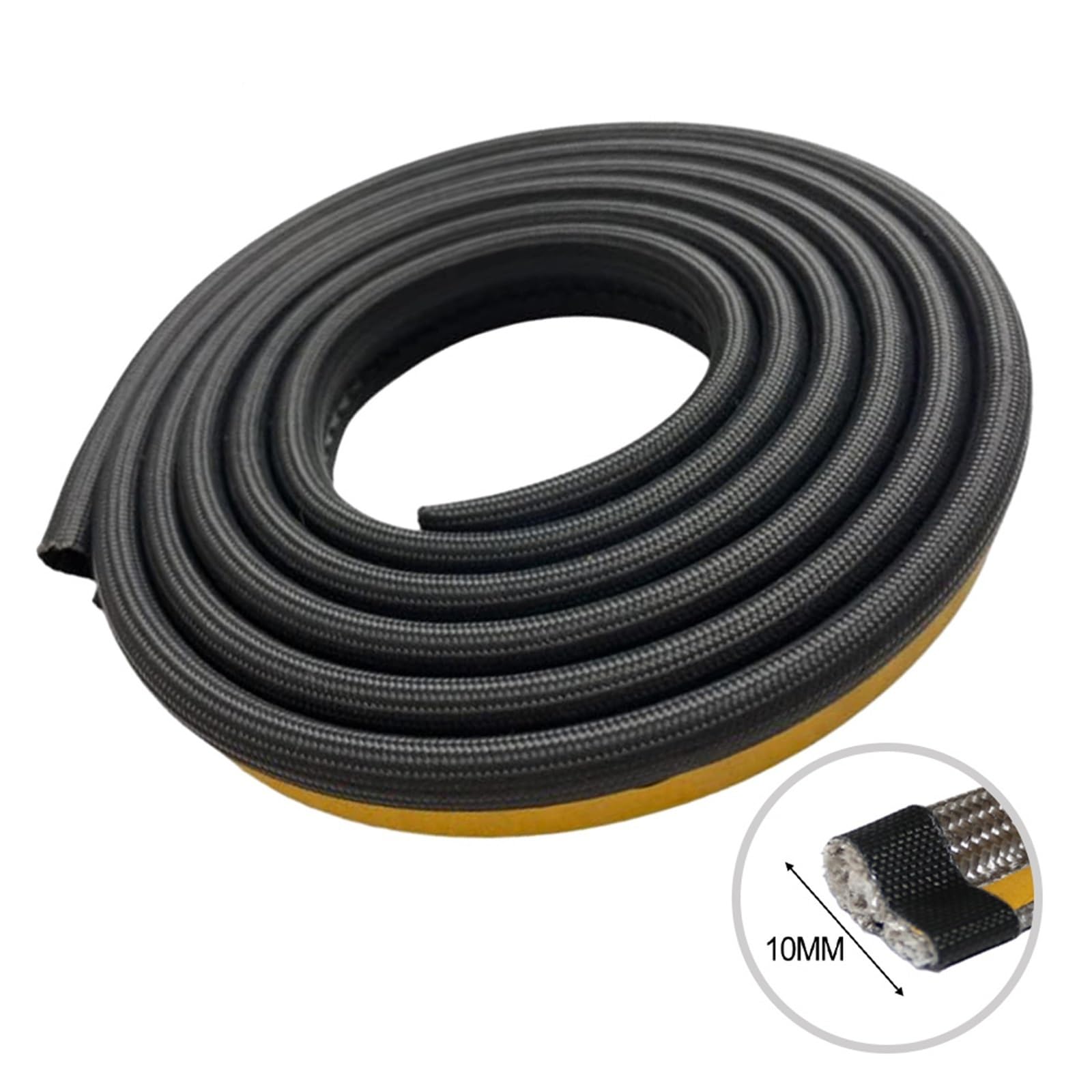 Guarnizione Stufa a Legna Corda sigillante for camino da 10 mm | Sostituzione del cavo in fibra di vetro autoadesivo della porta della stufa(2m)