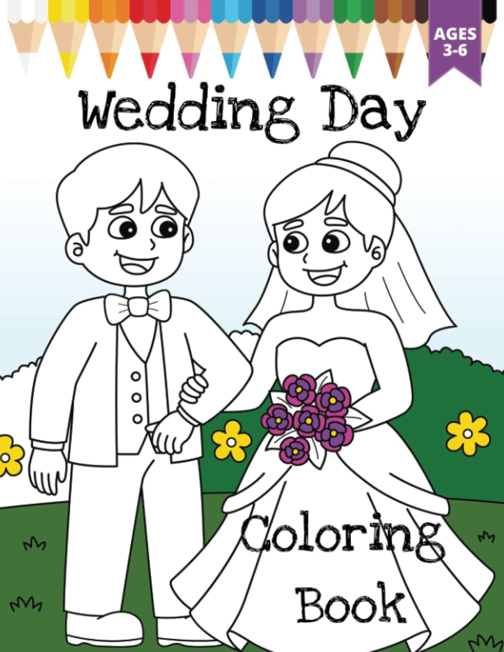 Wedding Day Coloring Book: For Kids Ages 3 to 6: Amazon.co.uk: Kiddos ...