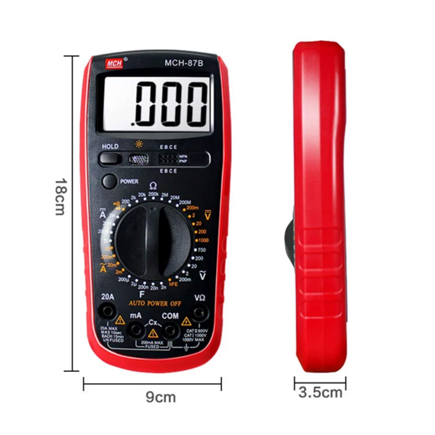 Trzy i pół cyfrowy Multimetr Handheld Portable High Precision Gospodarstwa domowego Mini Kieszonkowy MCH-87B Łatwe pomiary