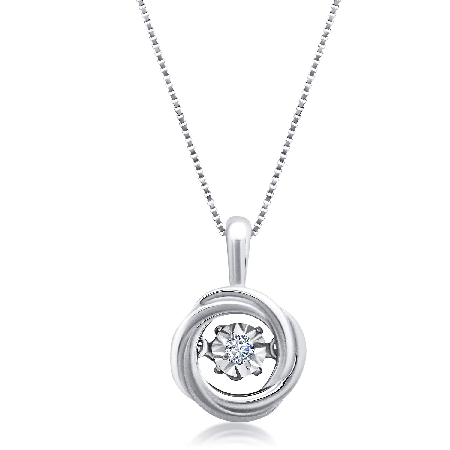 Dancing Heart Pendant Necklaces for Women | 10k & White Gold Heart Necklaces | Real Diamond Heart Pendant