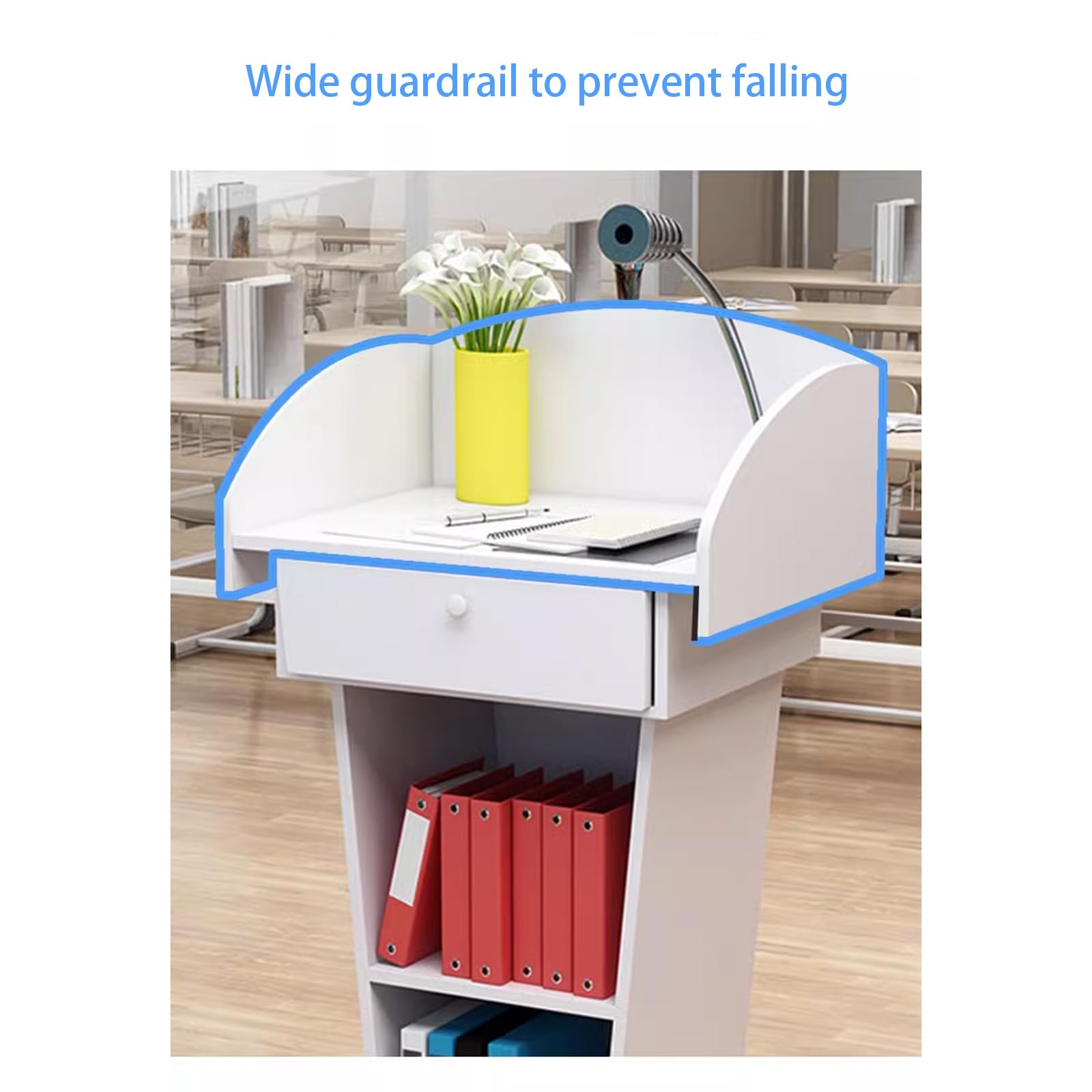 HASMI Chaire D'église, Bureau D'information aux Ventes, Petits Podiums de Console pour Enseignants, pour Salle de Classe, Église, Conférence, Restaurant, Bureau d'accueil