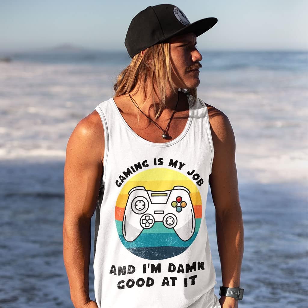 Gamepad Tank - Quote Design Workout Tank - Graphic Jersey Tank