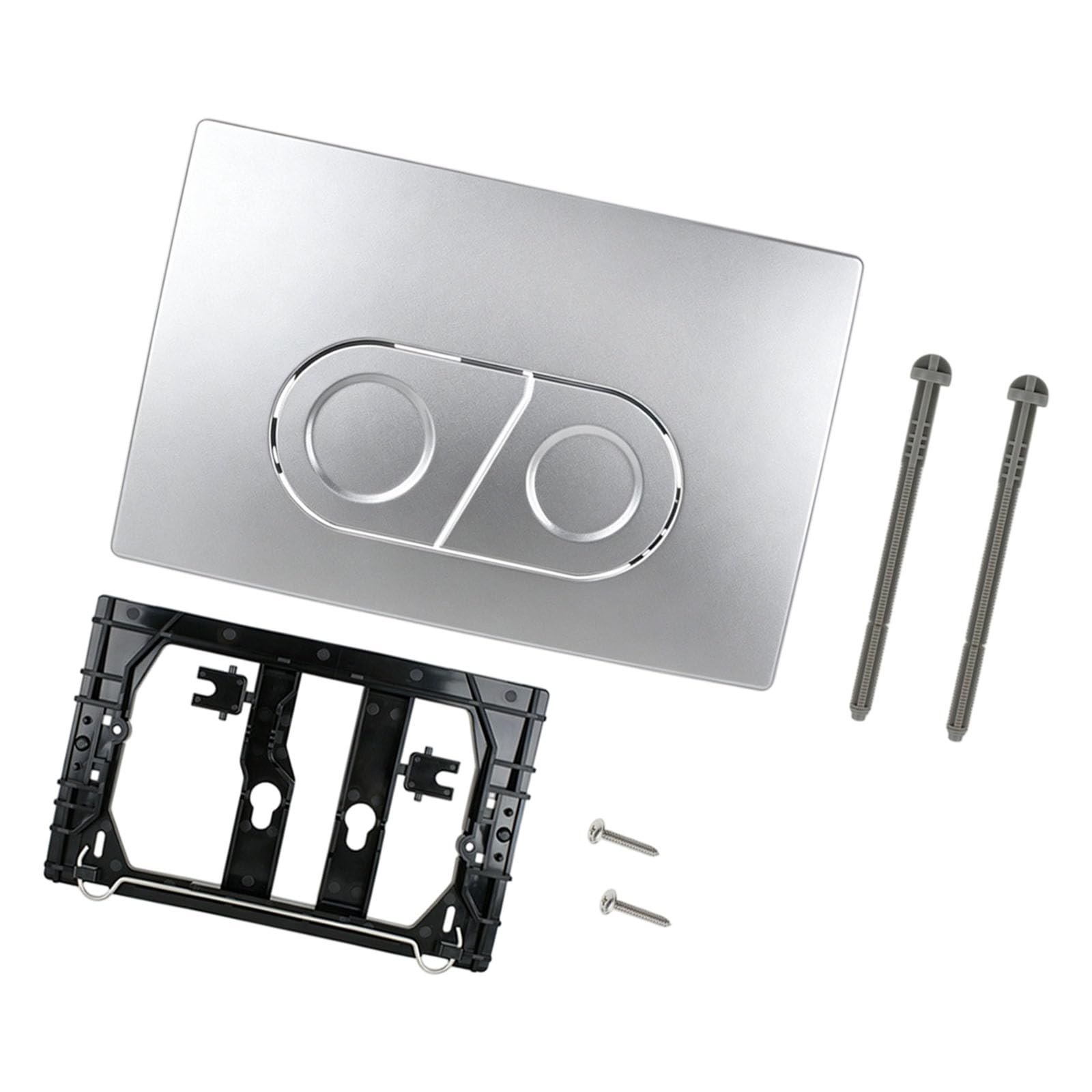Placa de accionamiento oculta con doble purga, color plateado mate