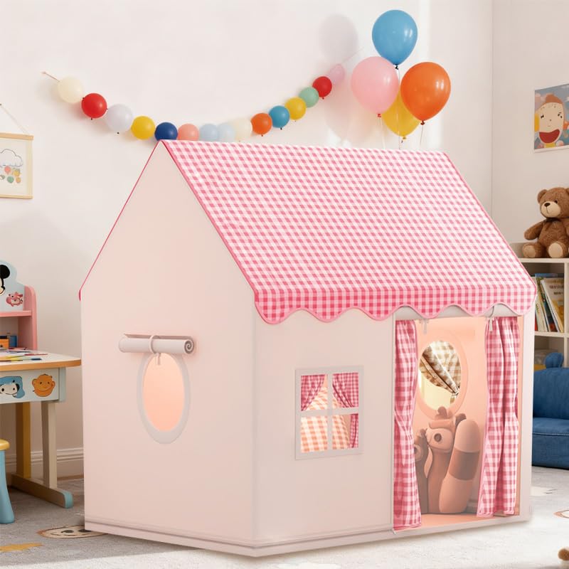 Tente de Jeu Enfants, Grande Princesse Maison de Jouets 120 x 105 x 128 cm Rose