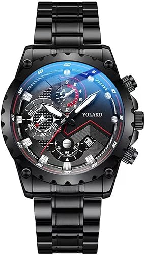 Miniatura 6 de CdyBox Reloj de pulsera de cuarzo de moda para hombre, reloj de pulsera de acero para hombre