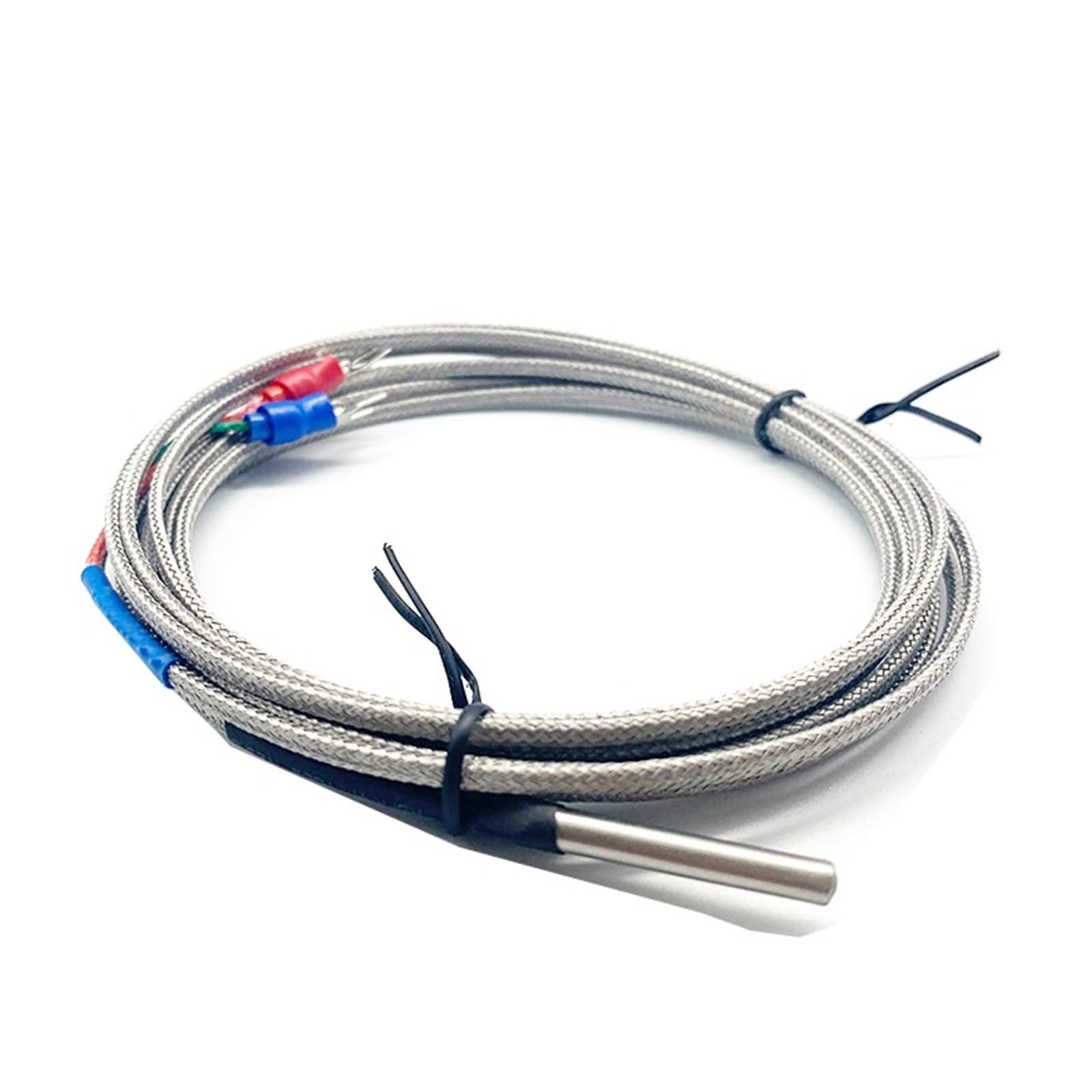 Sonda termocoppia KJ PT100 4 mm x 30 mm, tipo sonda, filo intrecciato schermato, 1 pezzo(K tipo 1m)