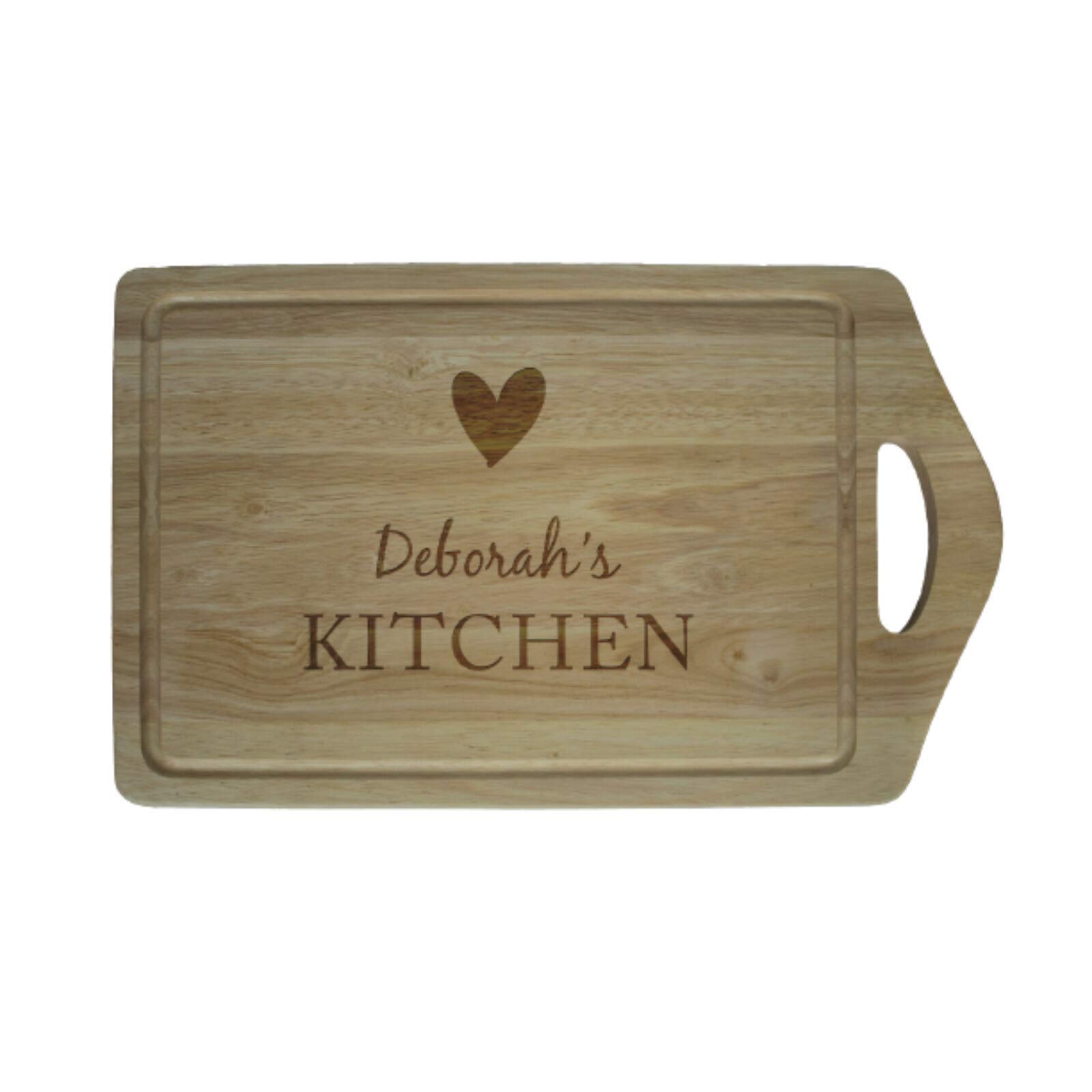 Be-Creative Tabla de cortar de madera personalizada, con grabado láser, tamaño extra grande, 450 x 280 mm, estilo 8