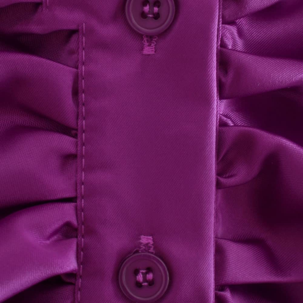 Blusa Donna,Camicette Estive Attillate A Pieghe con Risvolto A Tinta Unita Viola Vintage da Donna Manica Lunga Chic Elegante Casual Top alla Moda Camicia da Ufficio Allentata