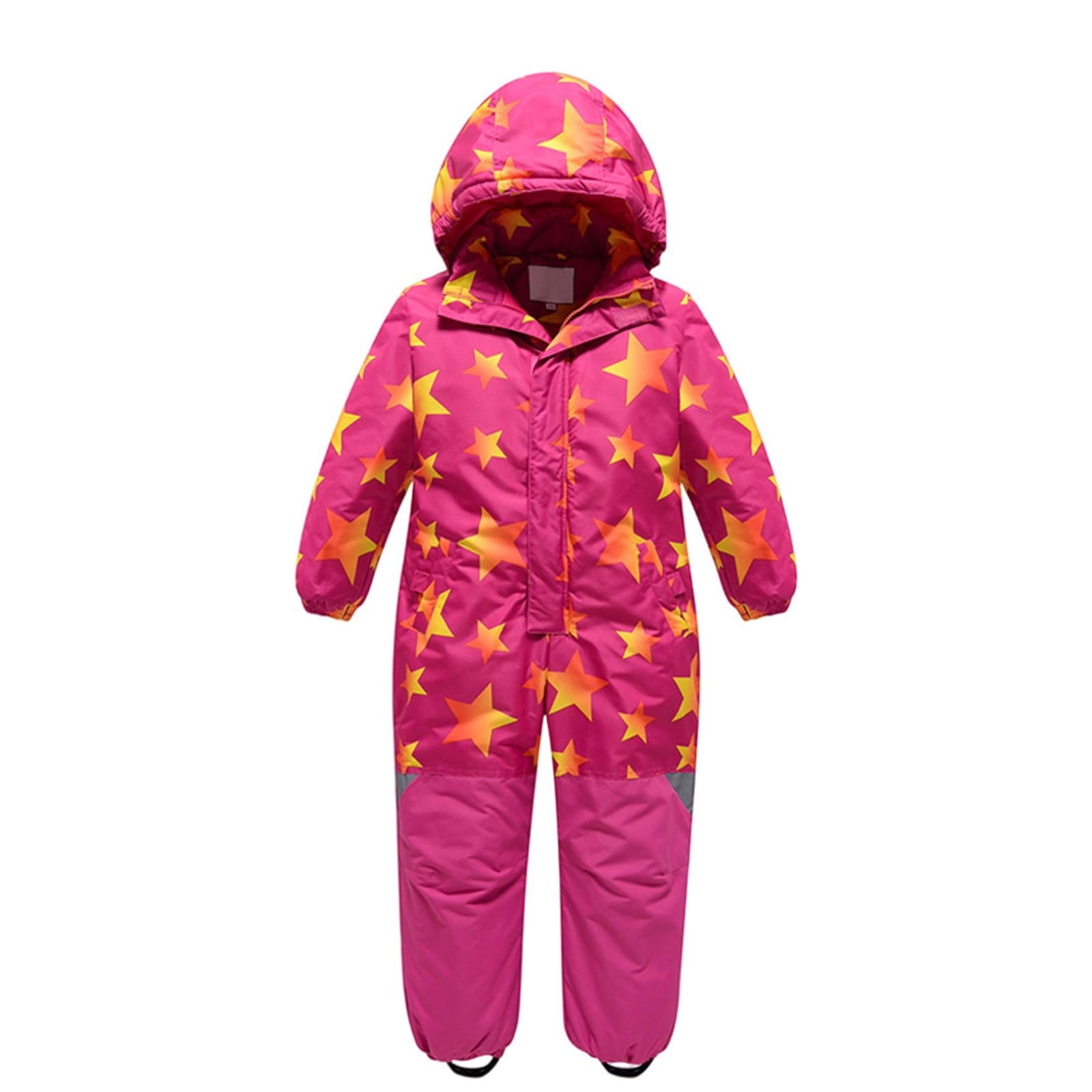 Genérico Traje de Esquí Infantil Mono Térmico Invierno Impermeable Aislamiento Térmico Actividades Exteriores Nieve Capucha Extraíble Ajustable Resistente al
