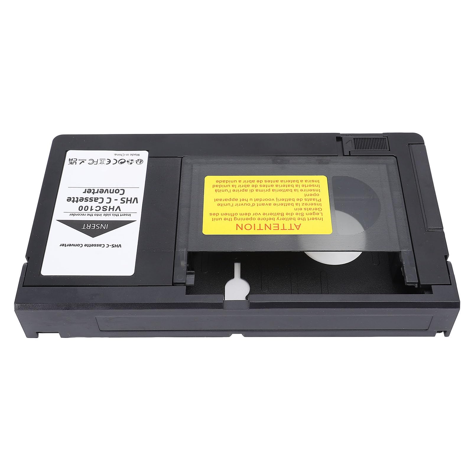 Adattatore da VHS-C a Cassetta VHS, Compatibile con CP6BKU, C-P6U, PV-P1, VCA115, Convertitore di Cassette Non Compatibile con 8mm, Mini DV, Hi8