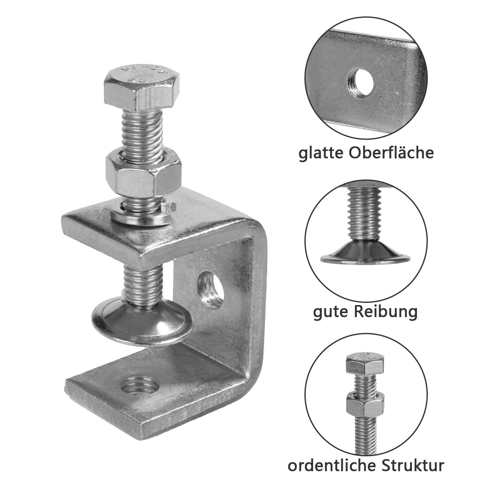 8 Stück C Klemme 30mm Trägerklemme Edelstahl C Klemme Klein Einstellbereich 0-25mm Schweißklemme C Klemmen für Schweißen, Zimmerei, Werkzeug, Heimwerken, Holzbearbeitung