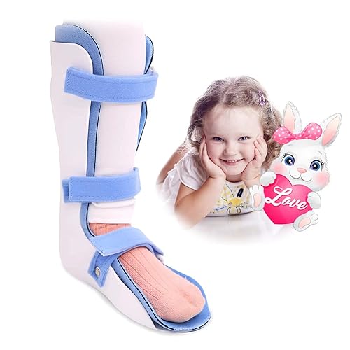 Férula de pie AFO para niños pequeños, ortesis de tobillo y pie, férula nocturna pediátrica AFO para caminar con zapatos o dormir (grande, izquierda)