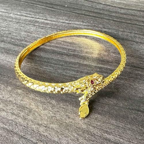 Image of Fashion 18K Gold Plated Animal Dragon Arm Band Open Cuff Bracelet