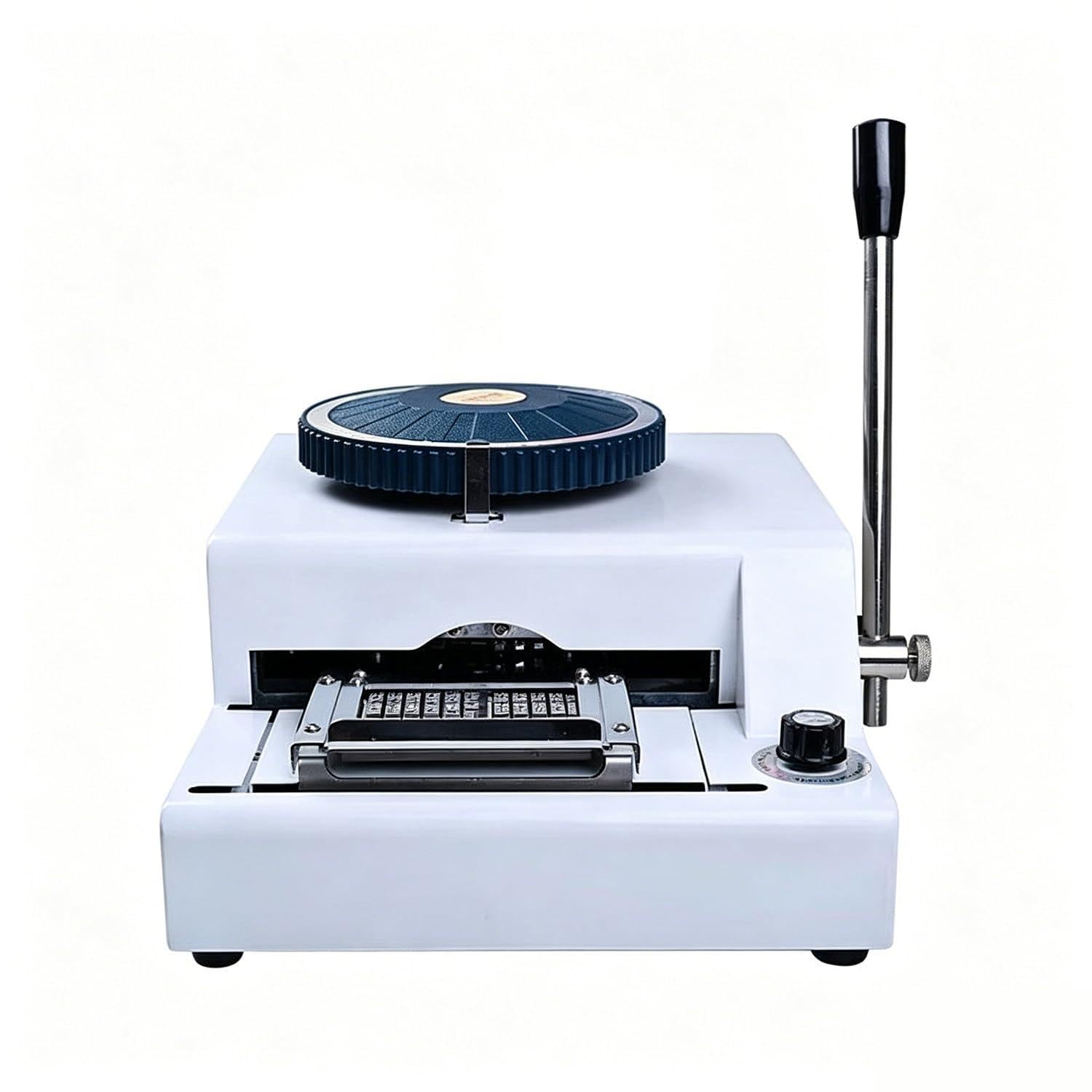 LXMydriasis Metal Stamping Machine for Dog Tags, 72 Characters Manual Embossing Machine, Dog Tag Coding Embosser Machine, Adjustable Character Spacing and Depth, with 50 Aluminum Dog Tag