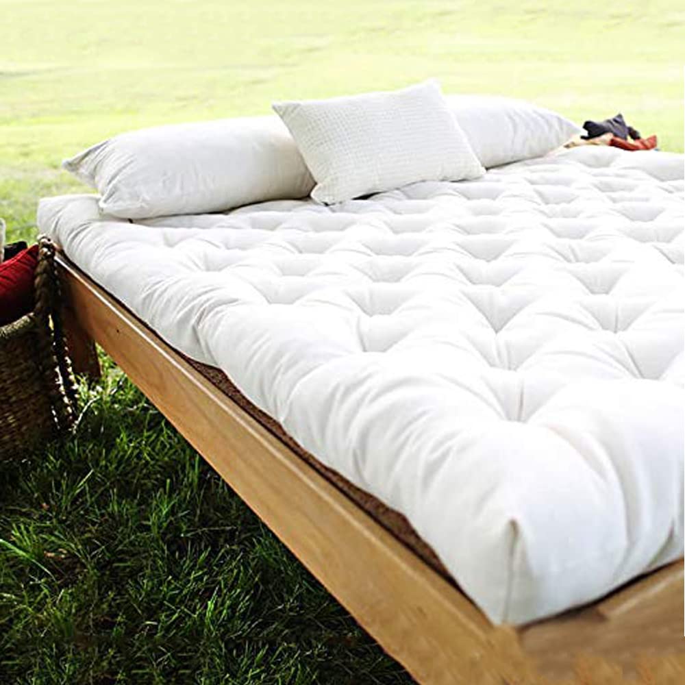 COMFIEE Sale Active Double Bed Black Cotton Folding Mattress/Gadda for Students, PG, Hostel, Picnic (Cotton Blend, 3 x 6 Feet)