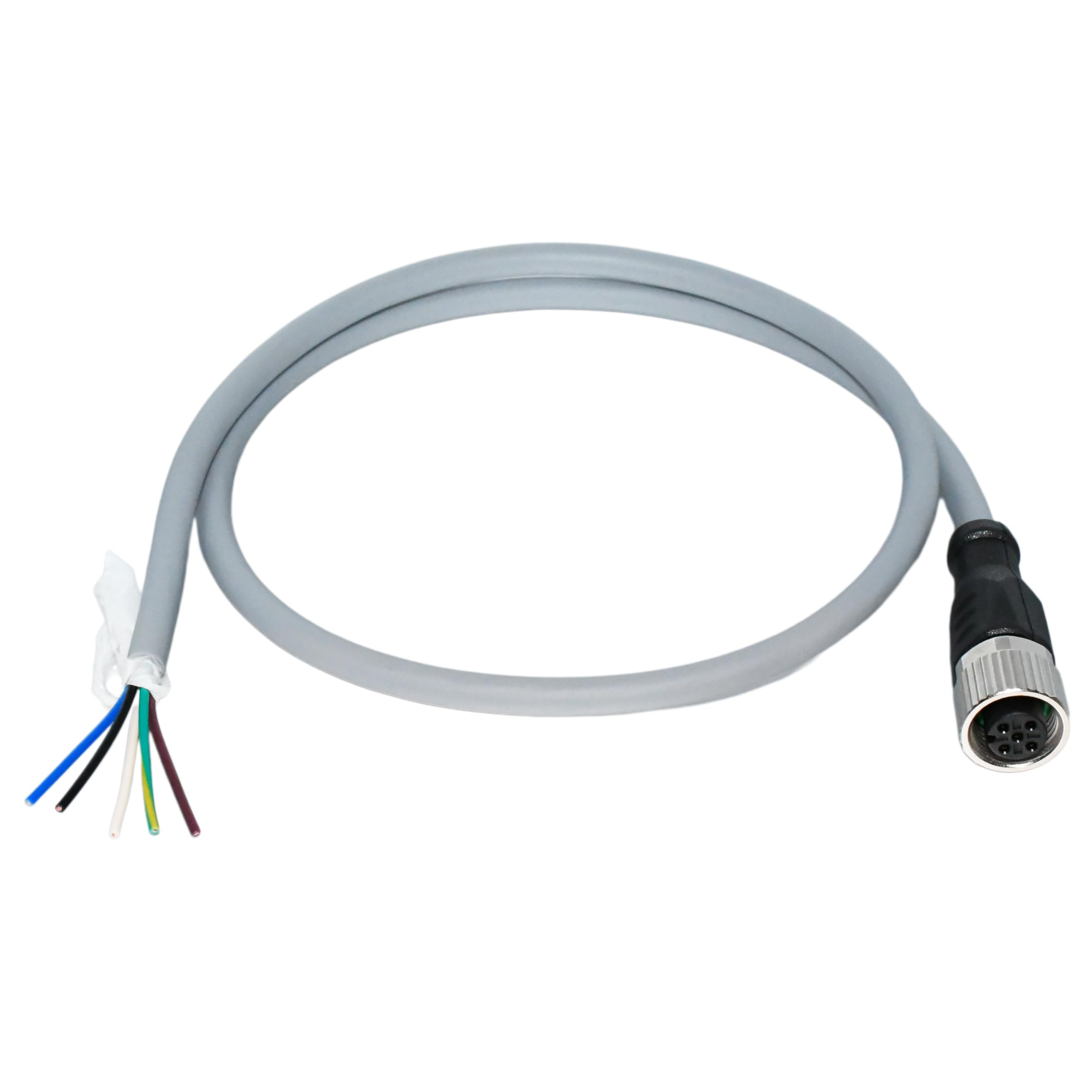 Eonvic Industriële M12 4 Pin Mannelijk naar Vrouwelijk Sensor Kabel M12 A Code Rechte Luchtvaart Connector Molding Elektrische Kabel Profibus Kabel, 3M, Zwart