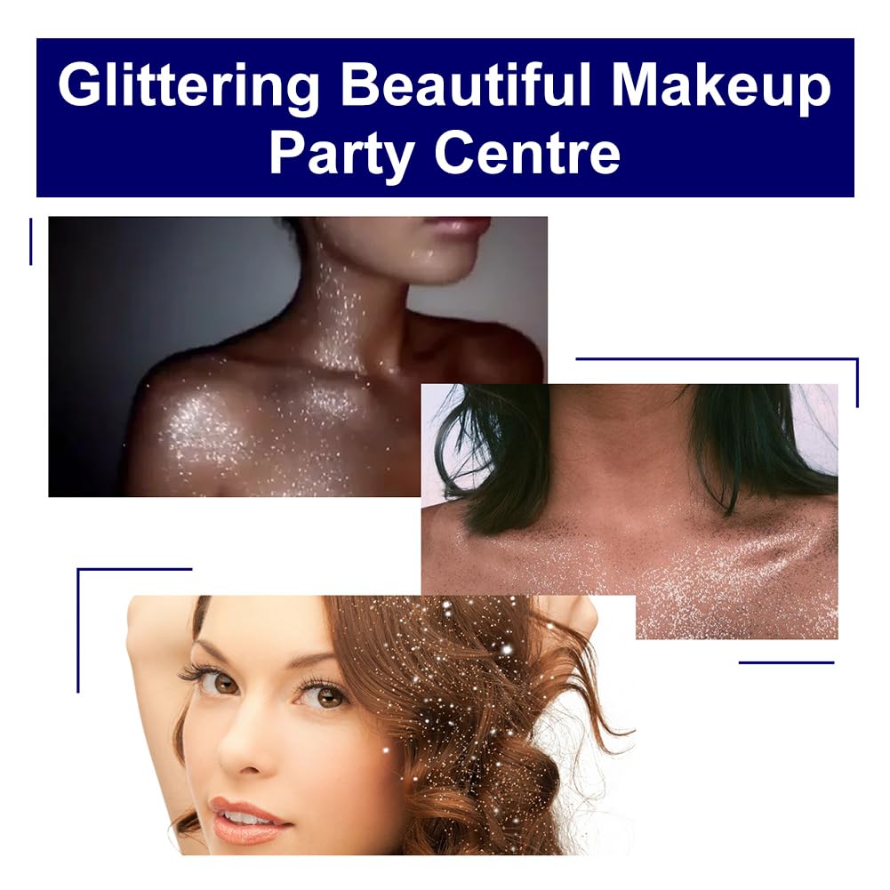 Glitter Body Spray Luccicante for Hair, Powder - 60ml for Halloween, Christmas, Festival, Club and Parties