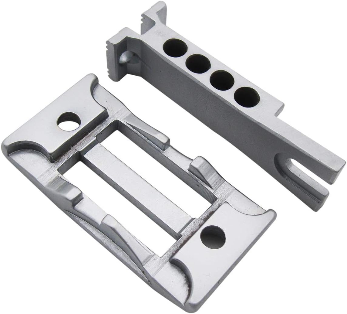 CKPSMS Brand - 1SET #GC868-NP+GC868-FD Needle Plate & Feed Dog Compatible with DURKOPP Adler 868 Sewing Machine (10MM Needle Size)