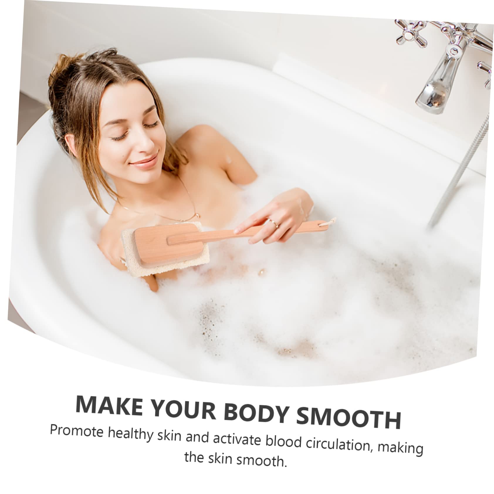 Healvian 3piezas Esponja De De Lufa Natural Cepillo Exfoliante Para Espalda Herramienta De Baño y Efectiva