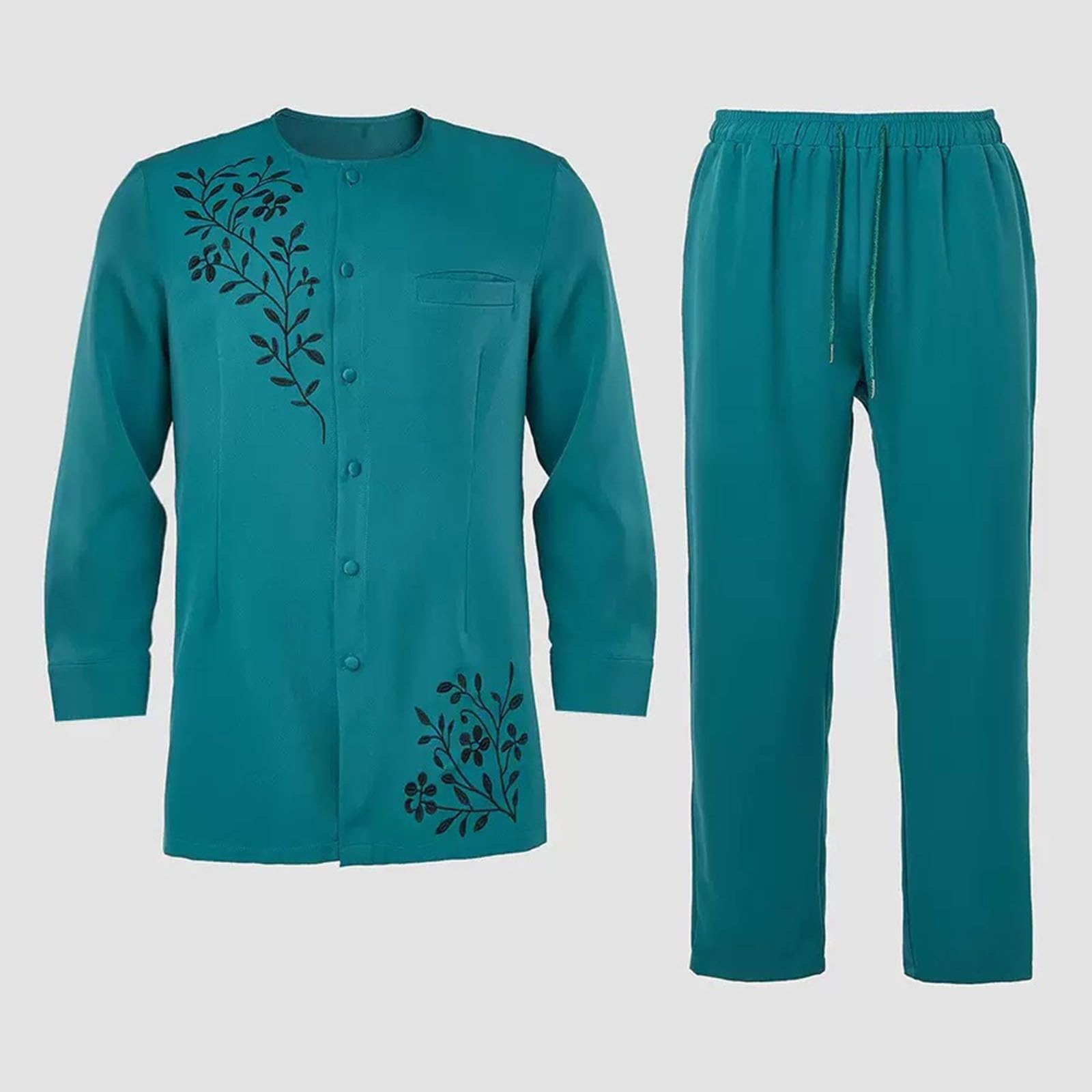 Elegante bestickte Thobe Robe für traditionelle Abaya Kleidung formelles langes Herrengewand