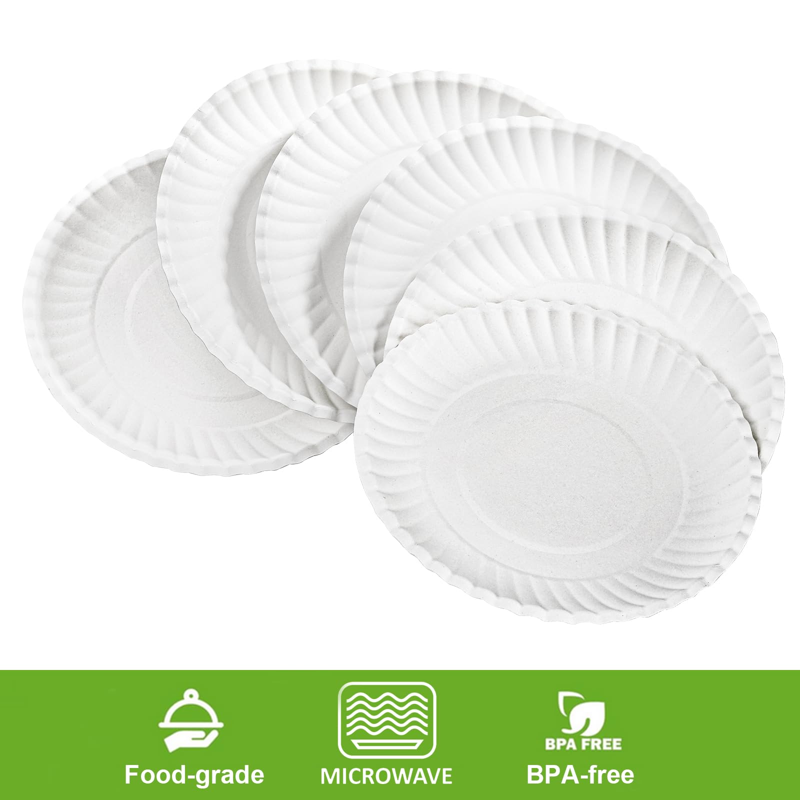 Hacaroa 800 Stück 15 cm Pappteller Unbeschichtet, Wiederverwendbare Dessertteller Lose Katzenfutterteller, Kleine Weiße Kuchenteller für Vorspeise, Cupcake, Bastelprojekt, Rund