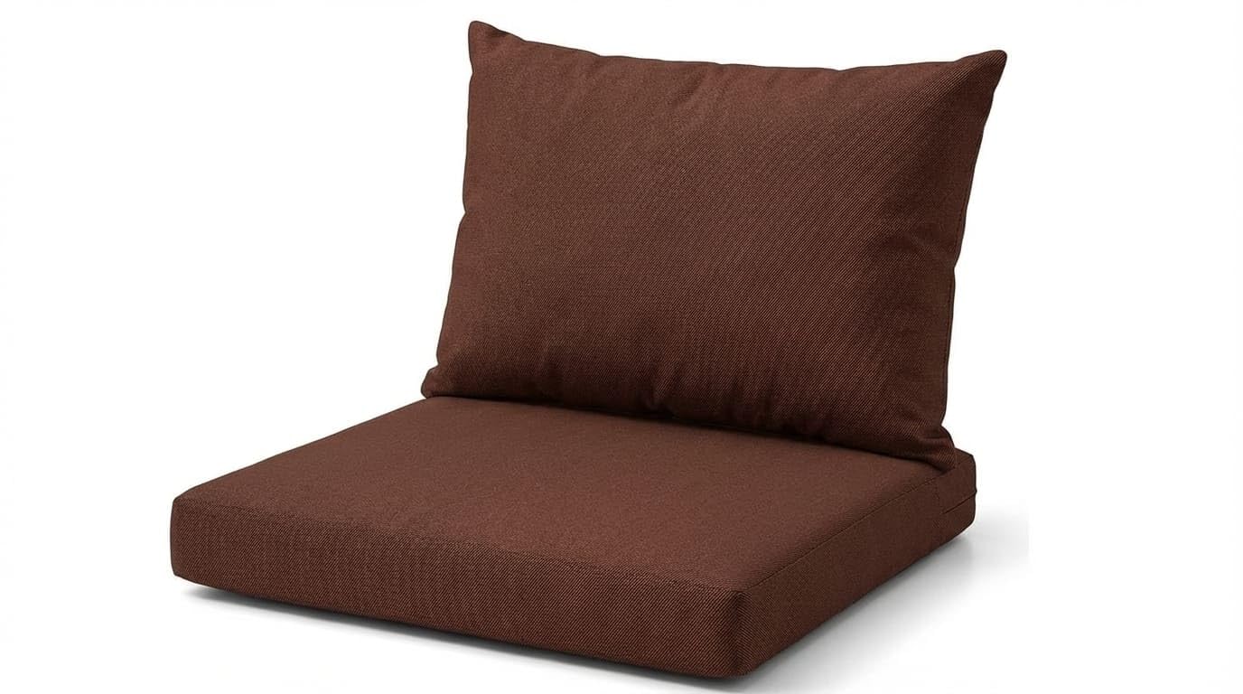 DREAMLAYER Rattan Garden Furniture Cushion Set – Outdoor Replacement Cushions for Patio Sofa & Conservatory – Water Resistant Covers (Chocolate Brown, 2Pc (seat + Back)) — image 1