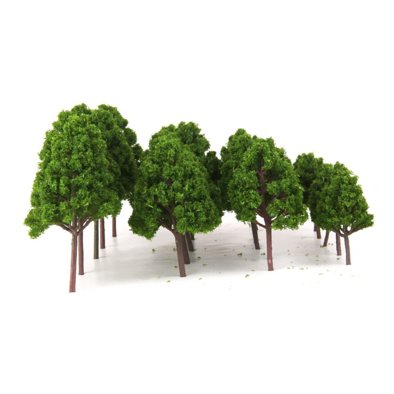 Alipis 40piezas Árboles Escenografía De Decoración De Paisaje Verde Árboles Artificiales para Dioramas y