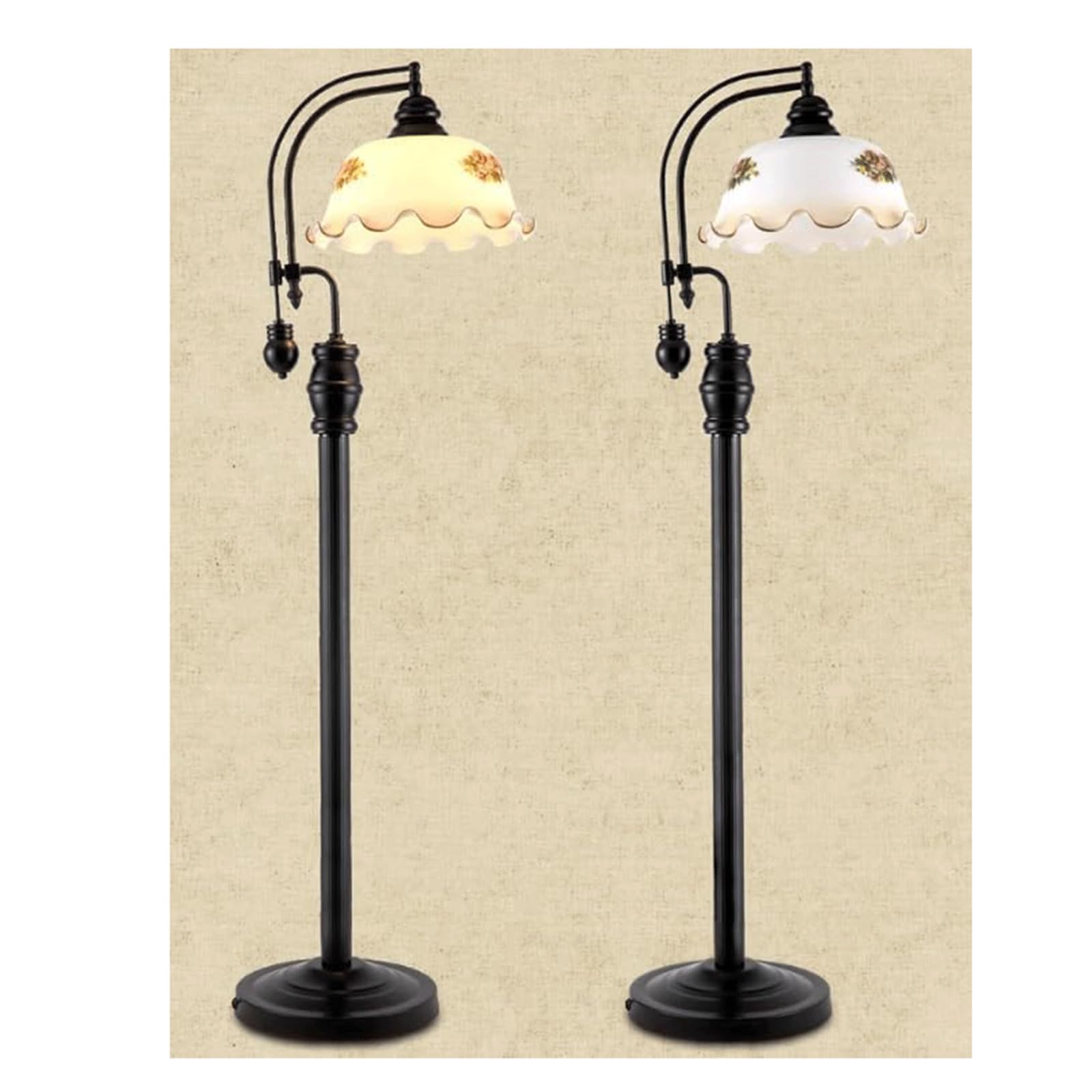Lampa podłogowa Vloerlamp Amerikaanse retro vloerlamp 3 kleuren dimbare hoge lamp voor woonkamer slaapkamer hoge paal lamp staande lamp luksus