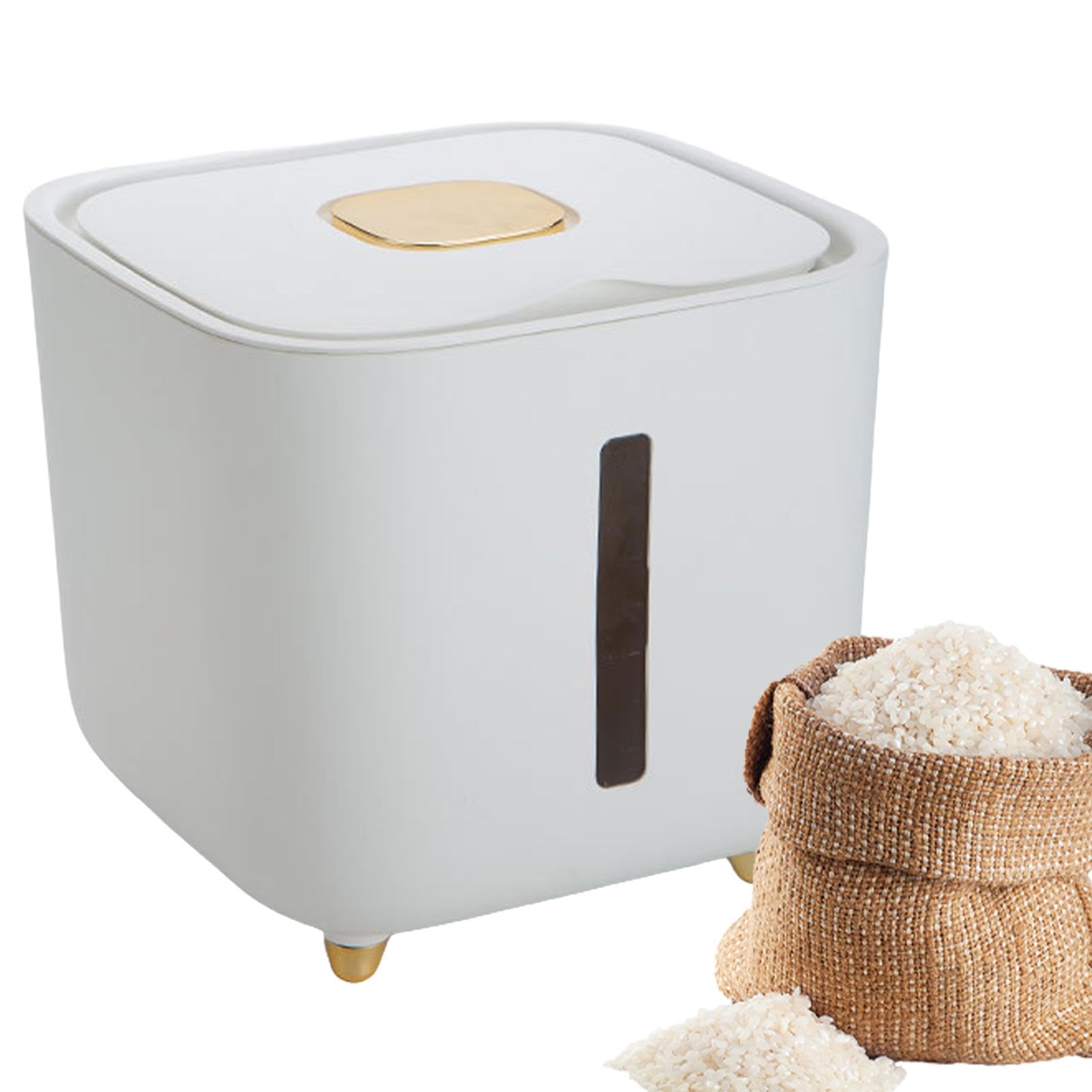 Récipient de stockage de riz – 10 kg – Bac de rangement hermétique pour
