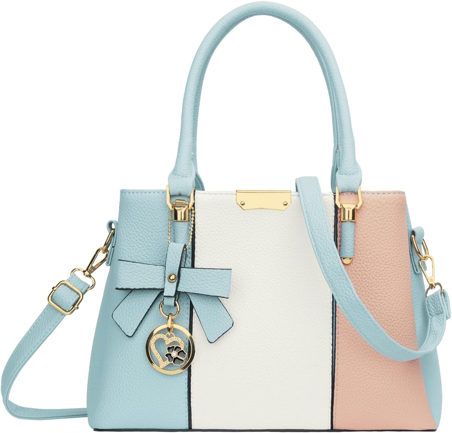 KKXIU 3 Zippered Compartments Purses and Handbags for Women Top Handle Satchel Shoulder Ladies Bags KKXIU 3 Zippered Compartments Purses and Handbags for Women Top Handle Satchel Shoulder Ladies Bags
